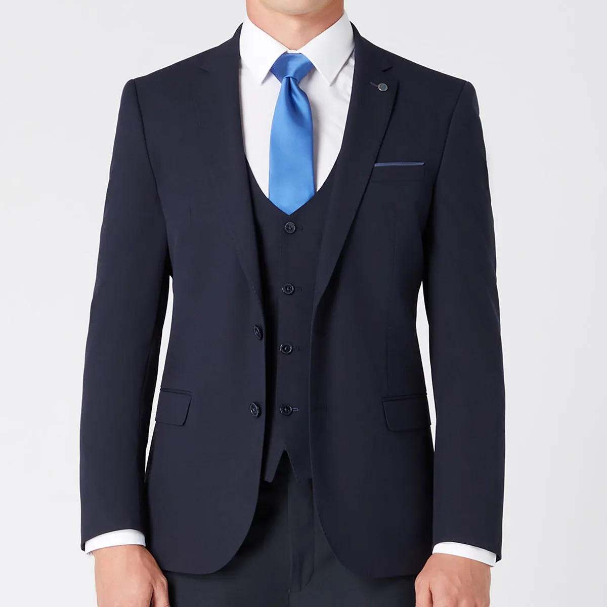 Remus Uomo Luca Slim Mix To Fit 3 Piece Suit - Navy