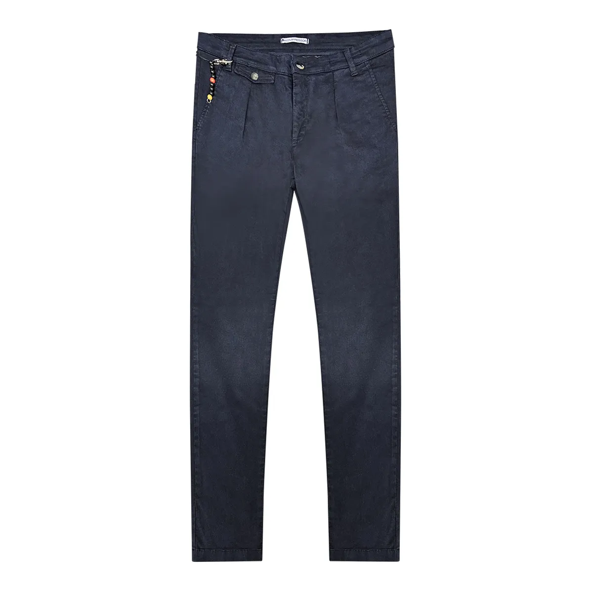 Kompressor Skinny Pleated Chino Navy