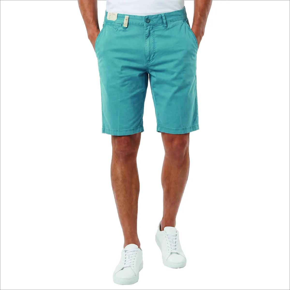 Sea Barriers Darts Tapered Fit Chino Shorts Teal