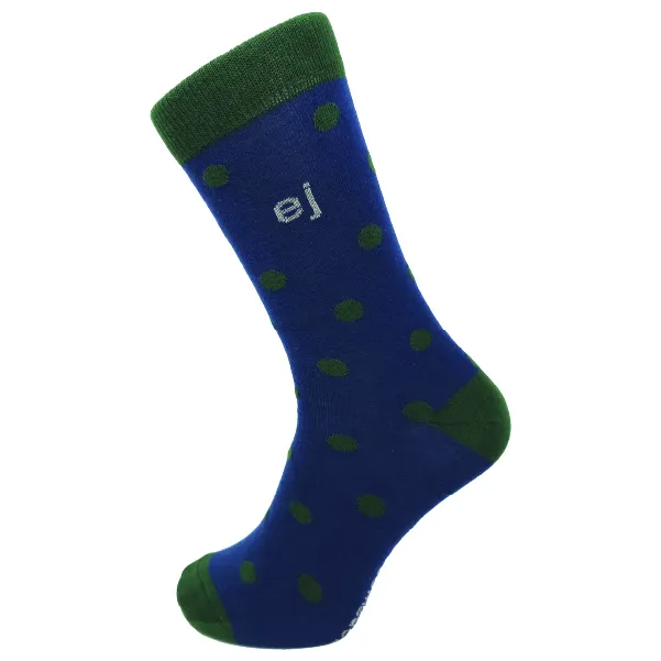 EJ Forest Spot Sock Navy