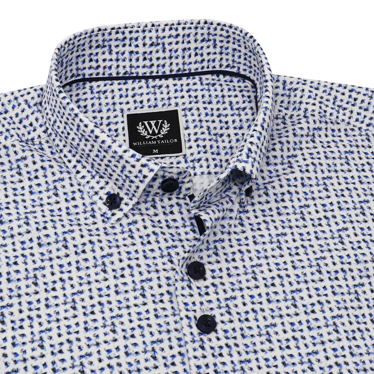 William Tailor Geo Print Shirt Blue