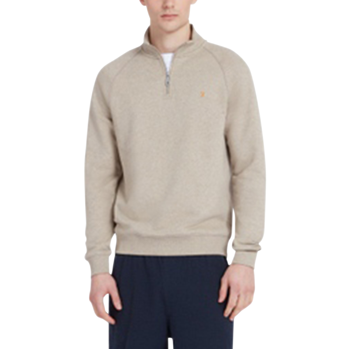 FARAH/ファーラー】Embroidery Graphic Half Zip Sweatshirt
