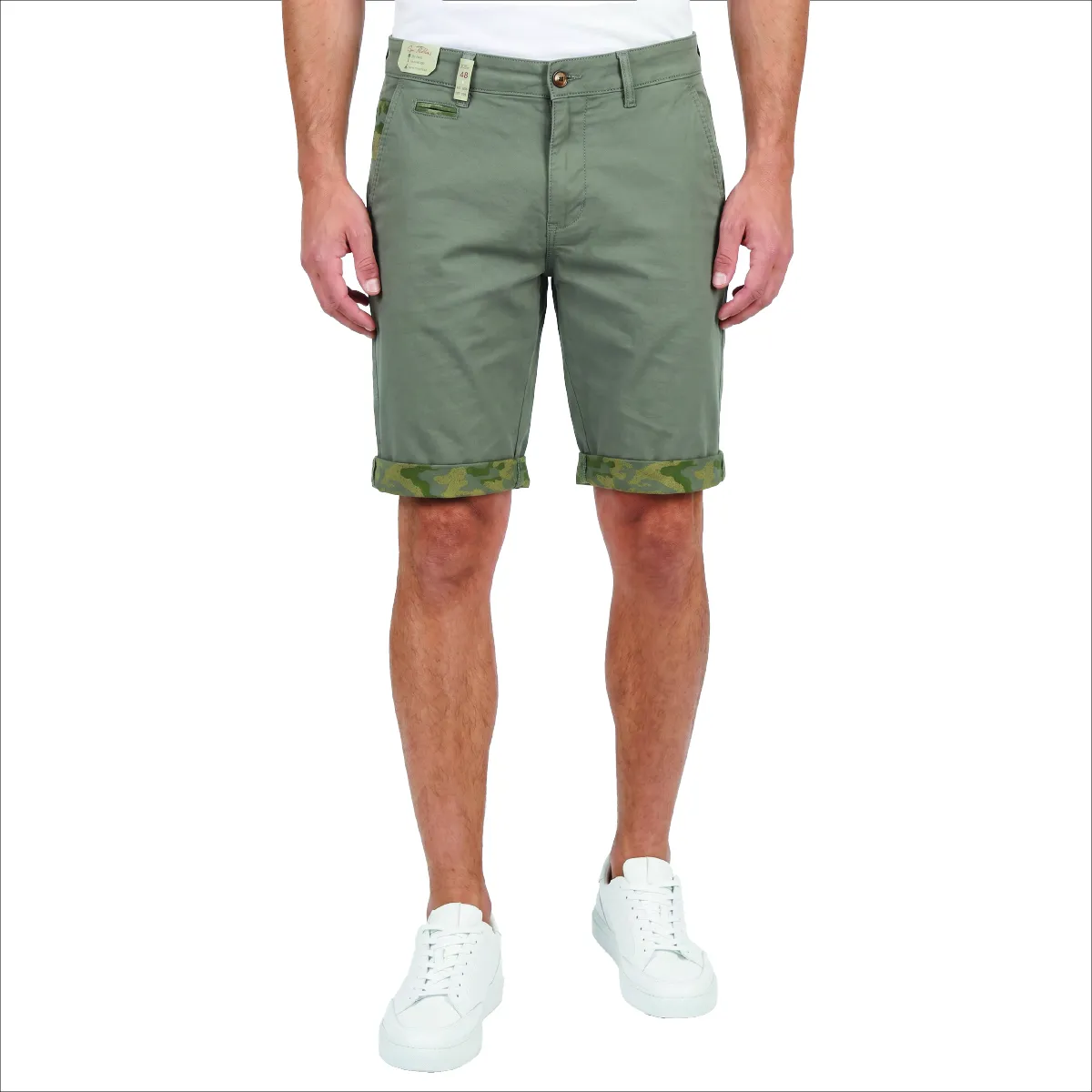 Sea Barriers Liverpool Tapered Fit Chino Shorts Gree