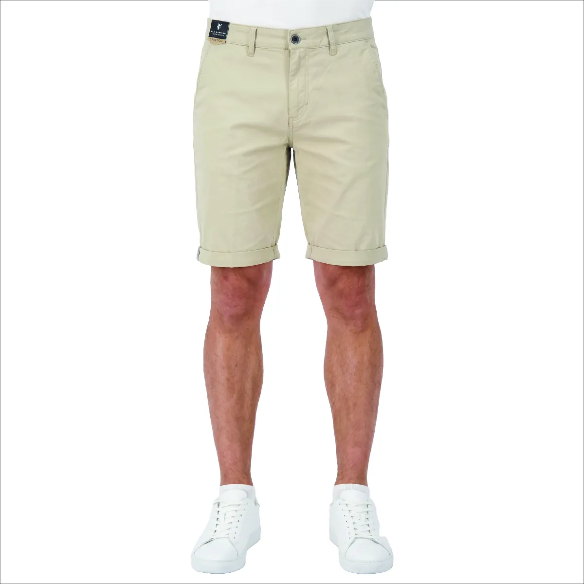 Sea Barriers Marron Tapered Fit Chino Shorts Beige