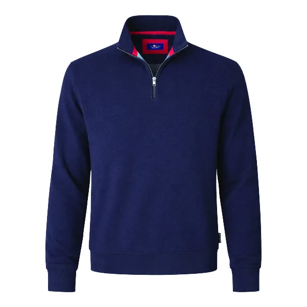 Scott& Wade Navy Murray Half Zip Knit