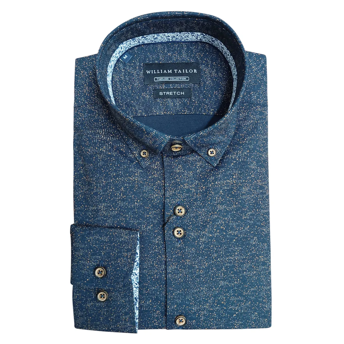 William Tailor Stenny Printed Shirt Navy Brown