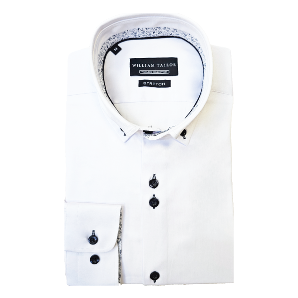 William Tailor Grattan Stretch Shirt Whi