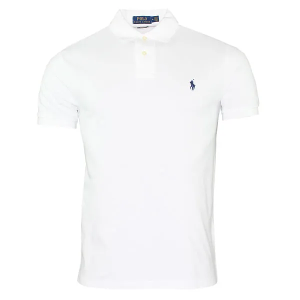 Ralph Lauren Solid Mesh SS Polo White