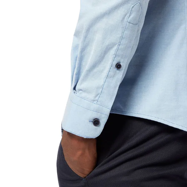 Remus Rome Slim Grandad Shirt - Blue