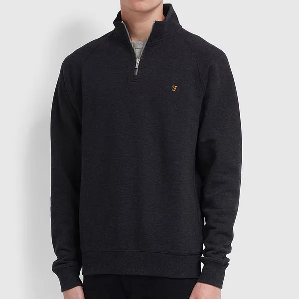 Farah Jim 1/4 Zip Jumper Black