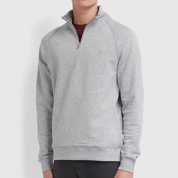 Farah Jim 1/4 Zip Jumper Grey