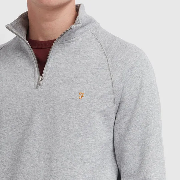 Farah Jim 1/4 Zip Jumper Grey