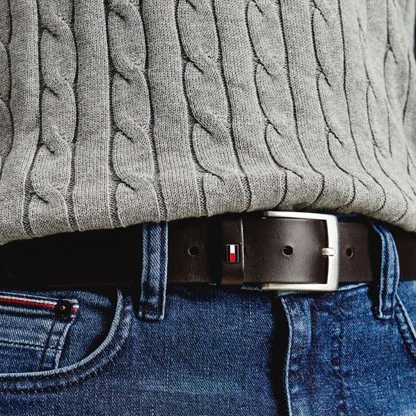 Tommy Hilfiger Adan Leather Belt Brown