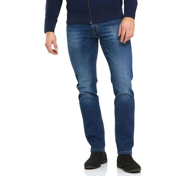 6th Sense Nevada Straight Fit Jean In Mid Wash
