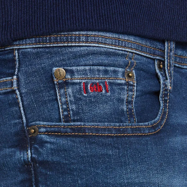 6th Sense Nevada Straight Fit Jean In Mid Wash