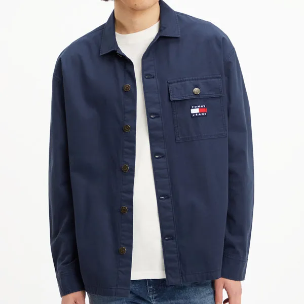 Tommy Jeans Solid Overshirt Navy