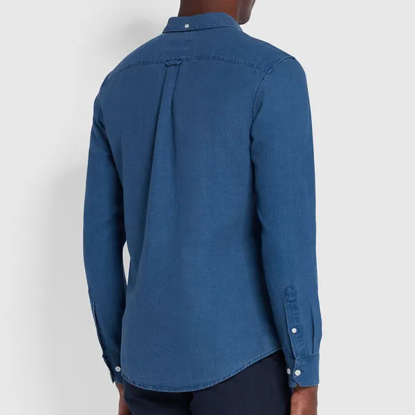 Farah Brewer Indigo LS BD In Stone Wash