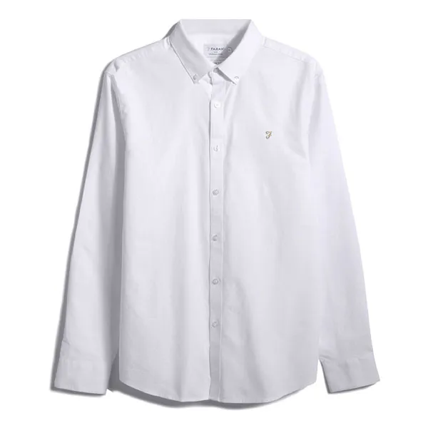 Farah Brewer LS BD Shirt White