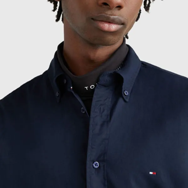 Tommy Hilfiger Core Flex Poplin Shirt Navy