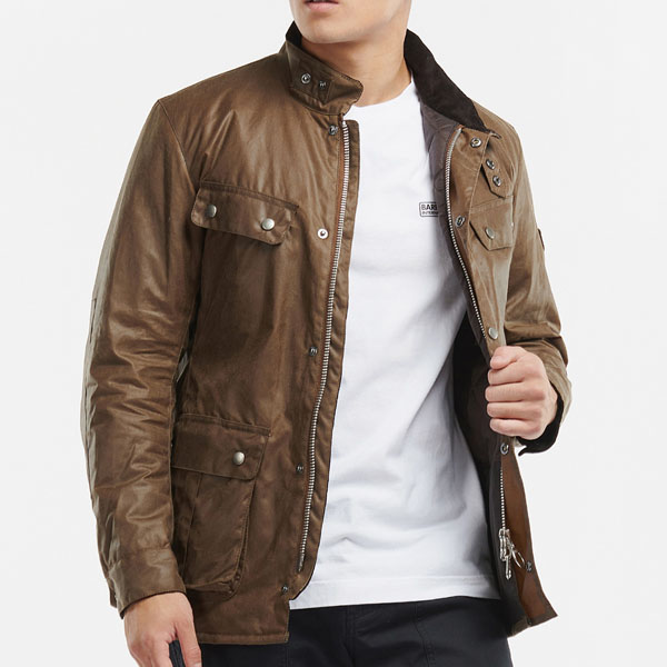 Barbour Tourer Duke Wax Jacket Bark - Ejmenswear Store