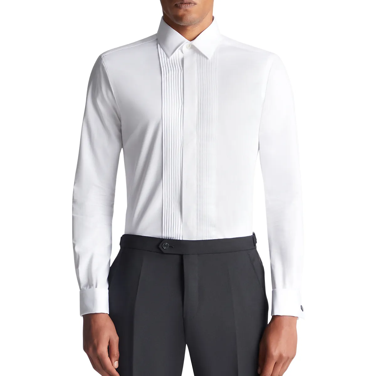Remus Uomo Ashton Pleated Shirt White