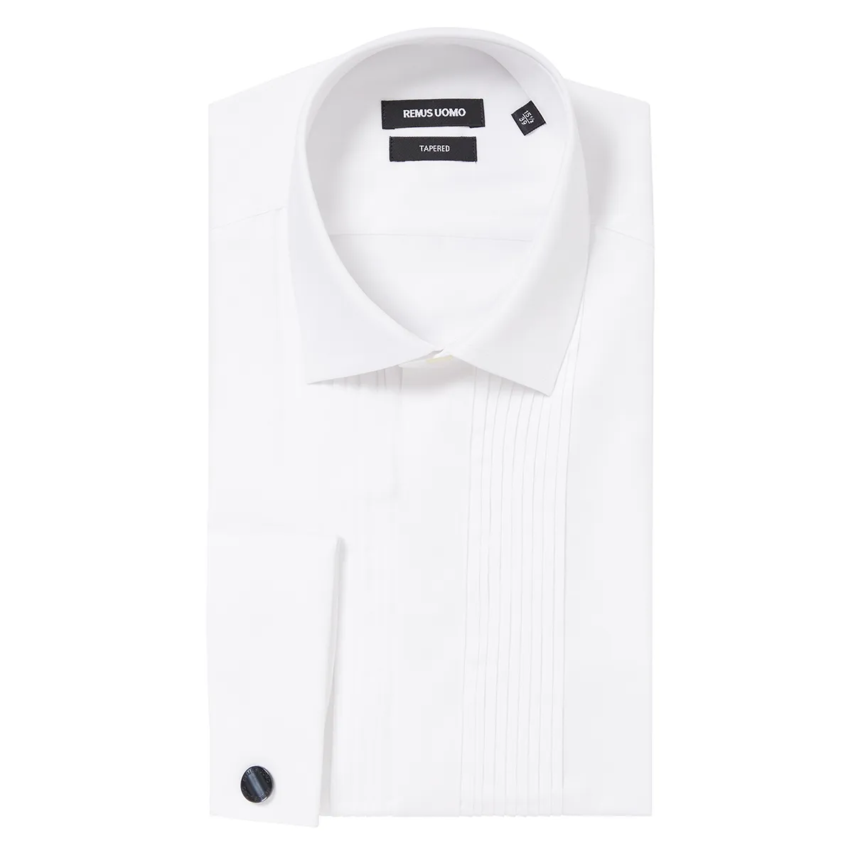 Remus Uomo Parker Pleated Shirt White