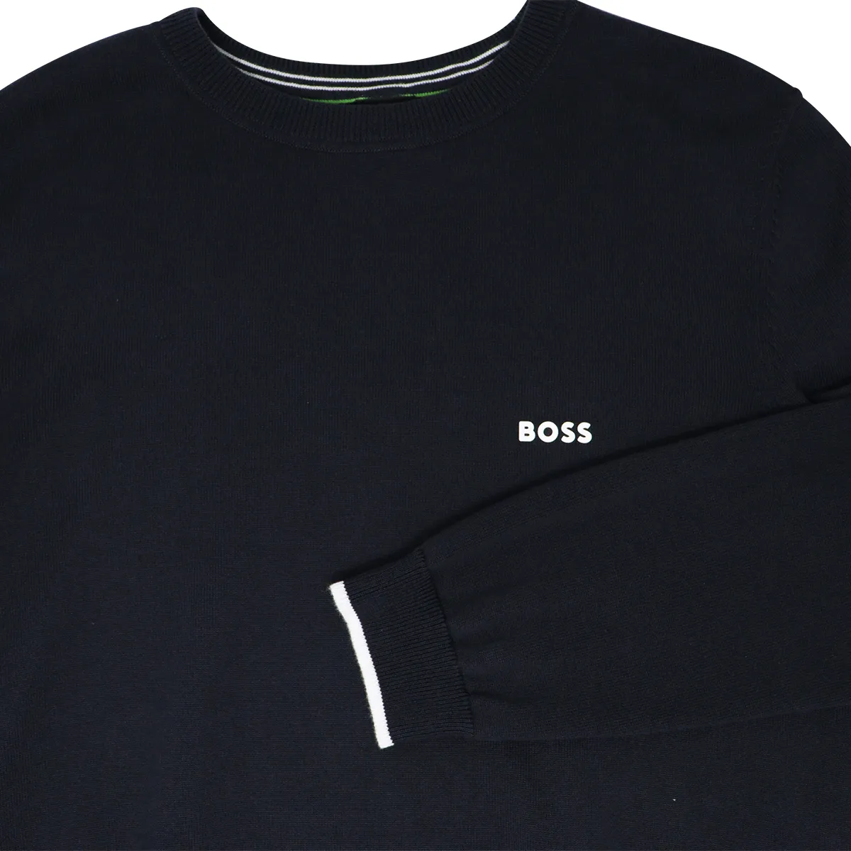 Boss Rallo Logo Sweater Dark Blue