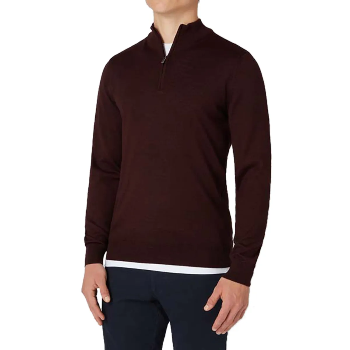 Remus Uomo LS HZ Sweater Wine