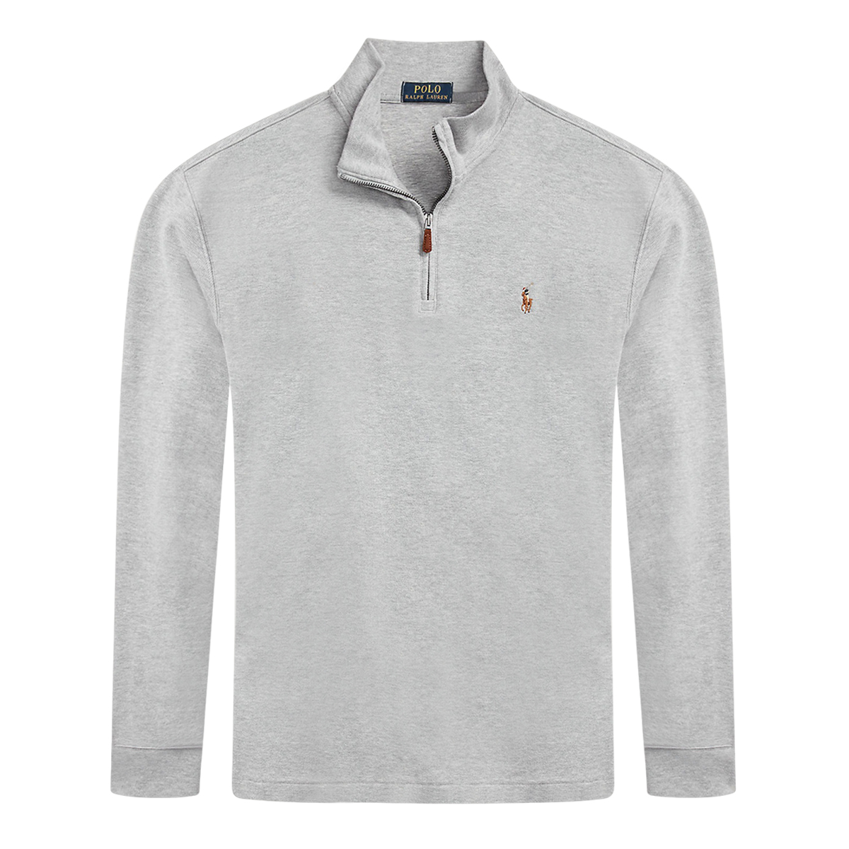 Ralph Lauren Half Zip Sweat Andover Heather Ejmenswear Store