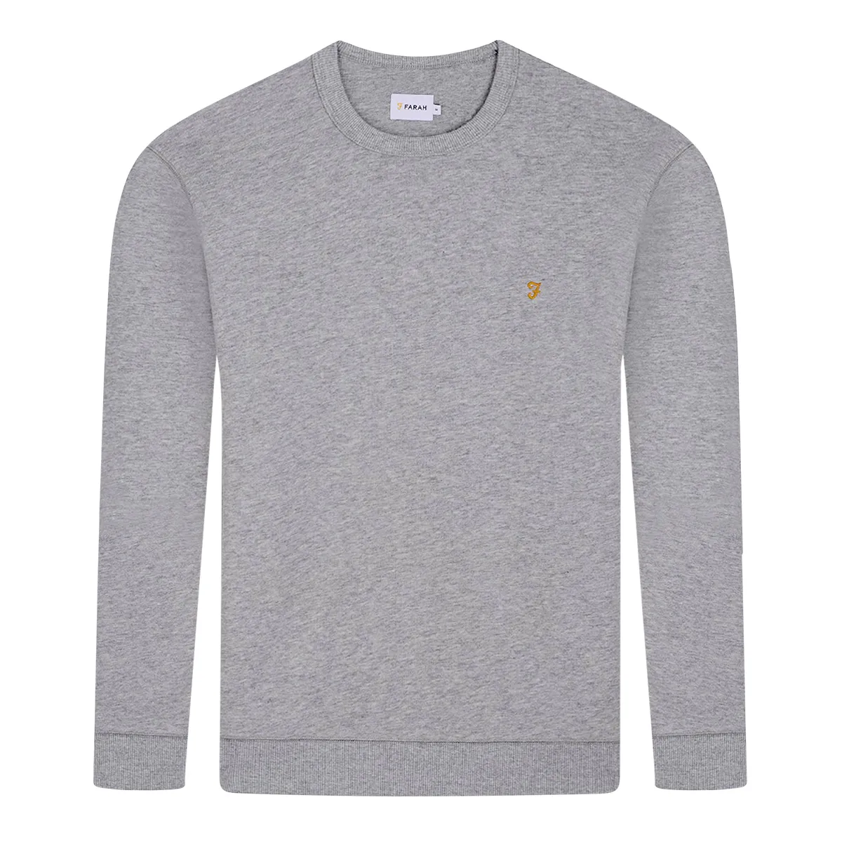 Farah Tim Crew Sweater In Light Grey Mar