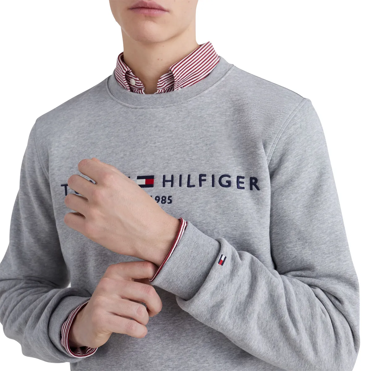 Tommy Hilfiger Logo Sweater Light Grey