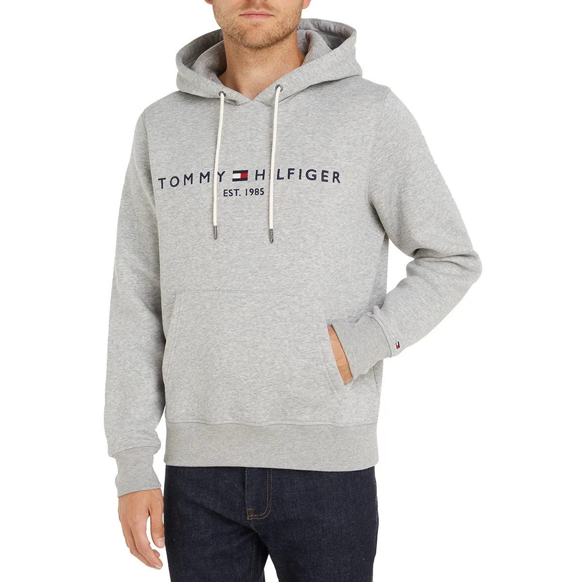 Tommy Hilfiger Core Logo Hood Cloud Heather