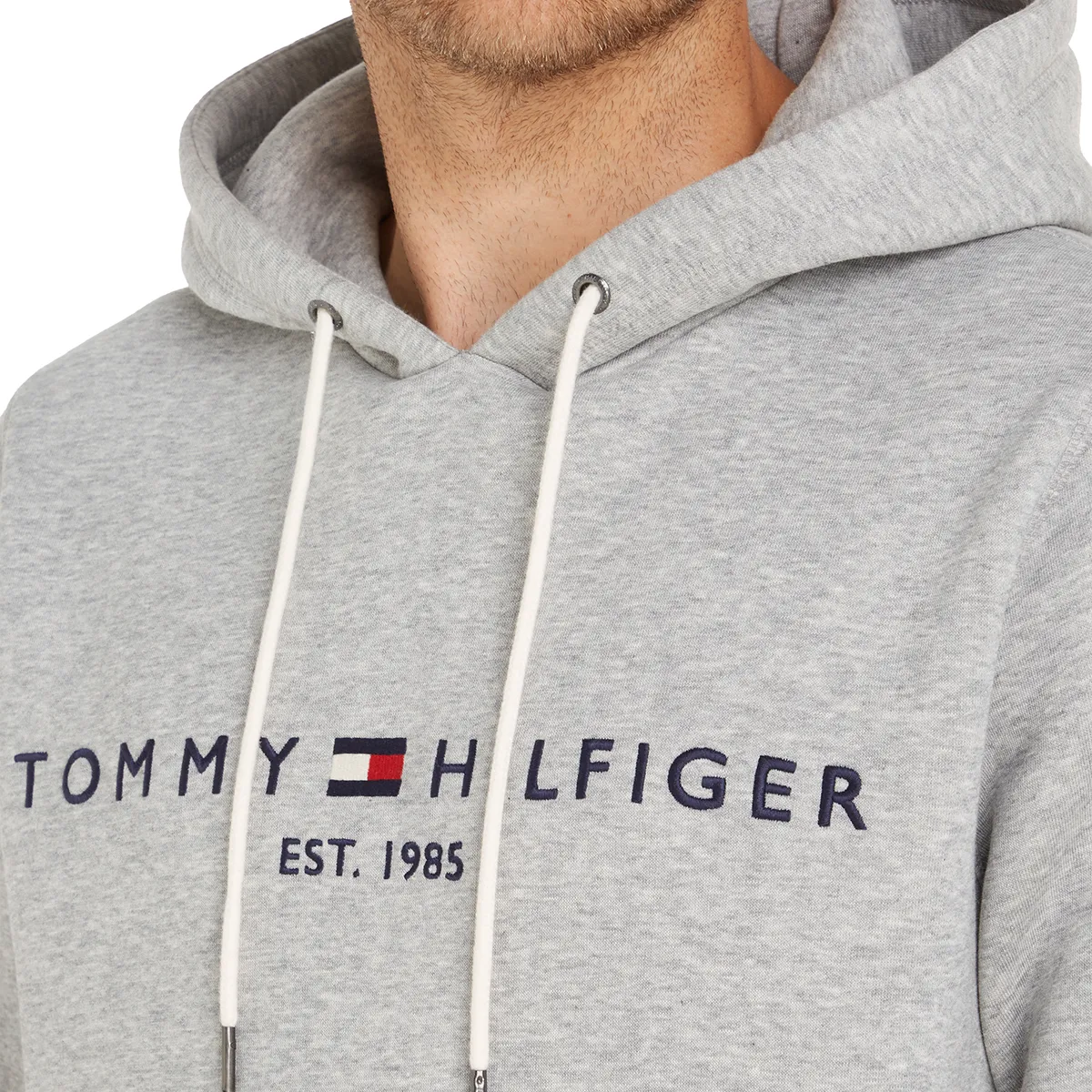 Tommy Hilfiger Core Logo Hood Cloud Heather