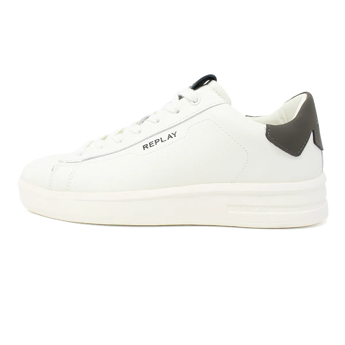 Replay Lace Up Trainers Tofu Green