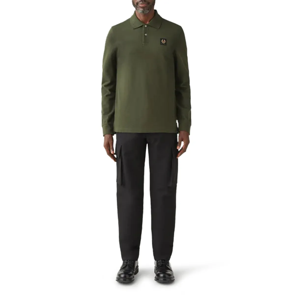 Belstaff Long Sleeve Polo Green