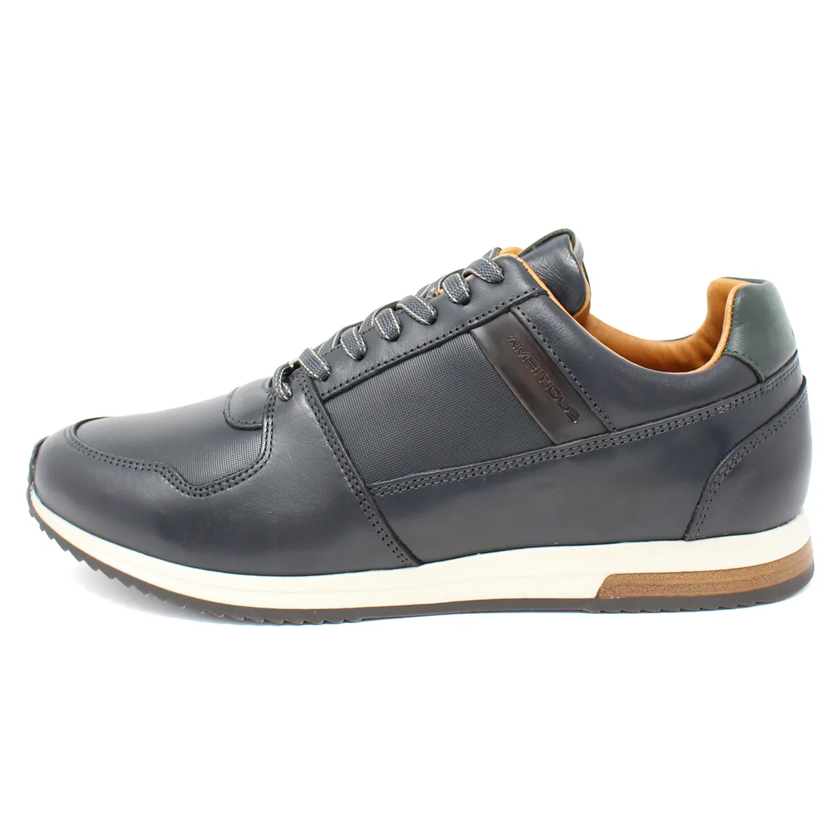 Ambitious Leather Trainer Anthracite Combi