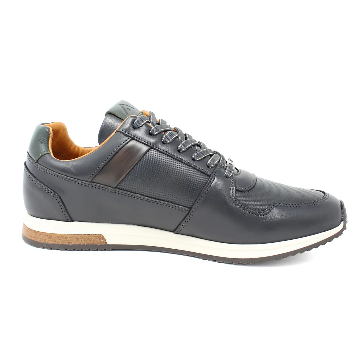 Ambitious Leather Trainer Anthracite Combi