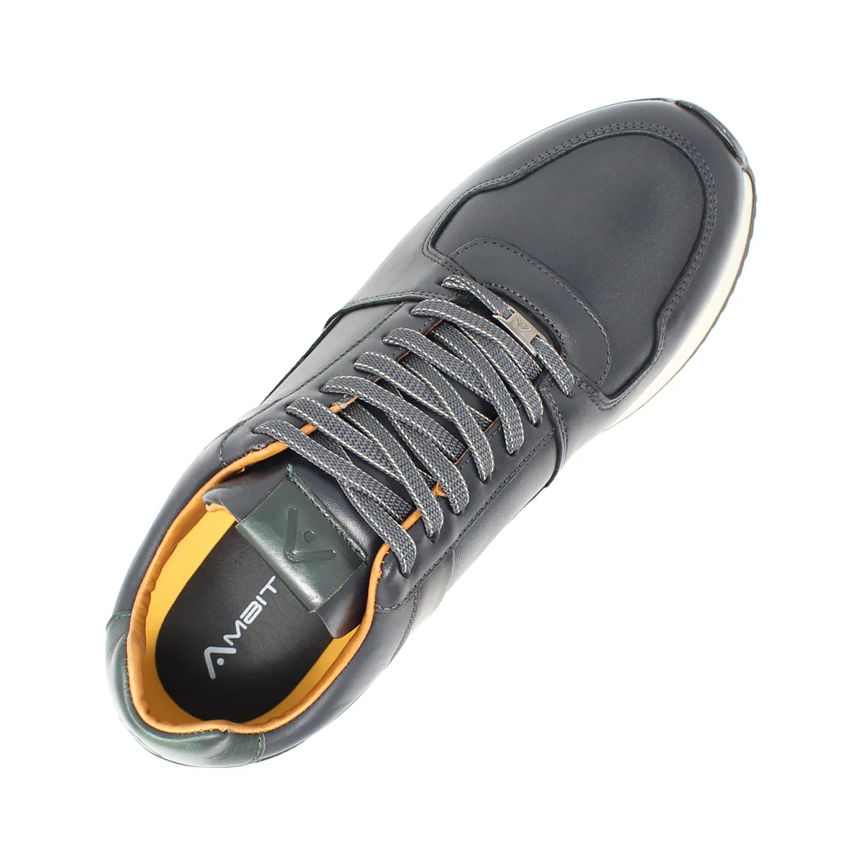 Ambitious Leather Trainer Anthracite Combi