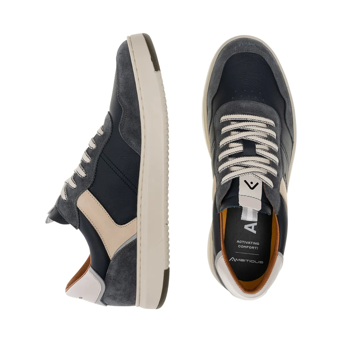 Ambitious Leather Trainer Blue/Navy