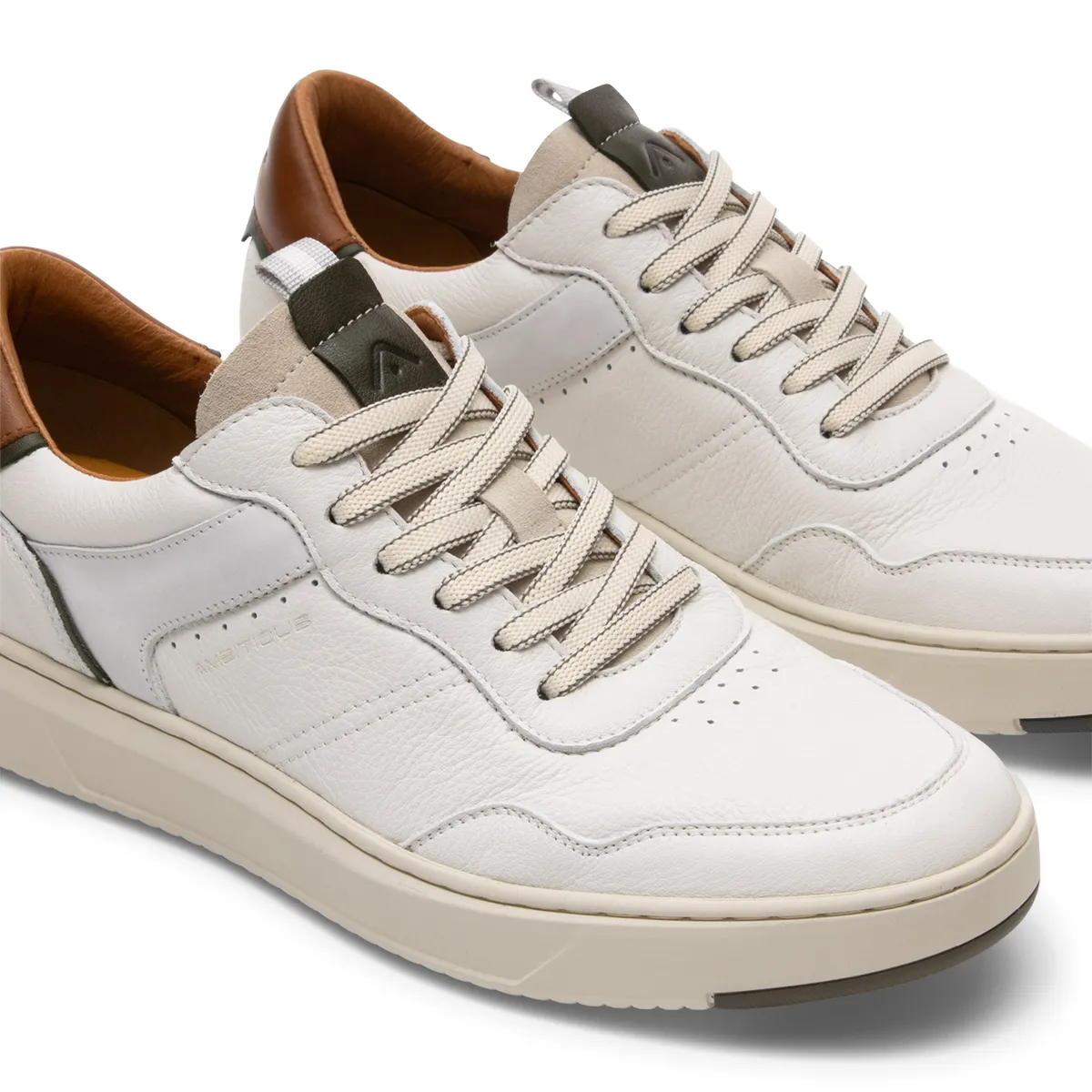 Ambitious Leather Trainer White