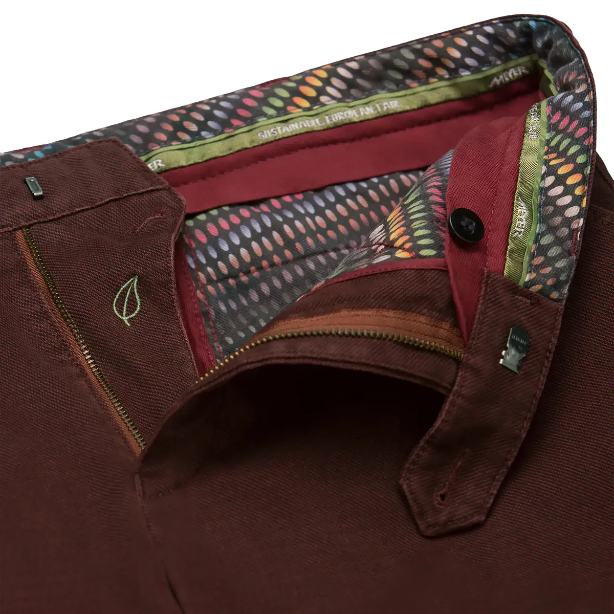 Meyer Chicago Perfect Fit Chino Burgundy