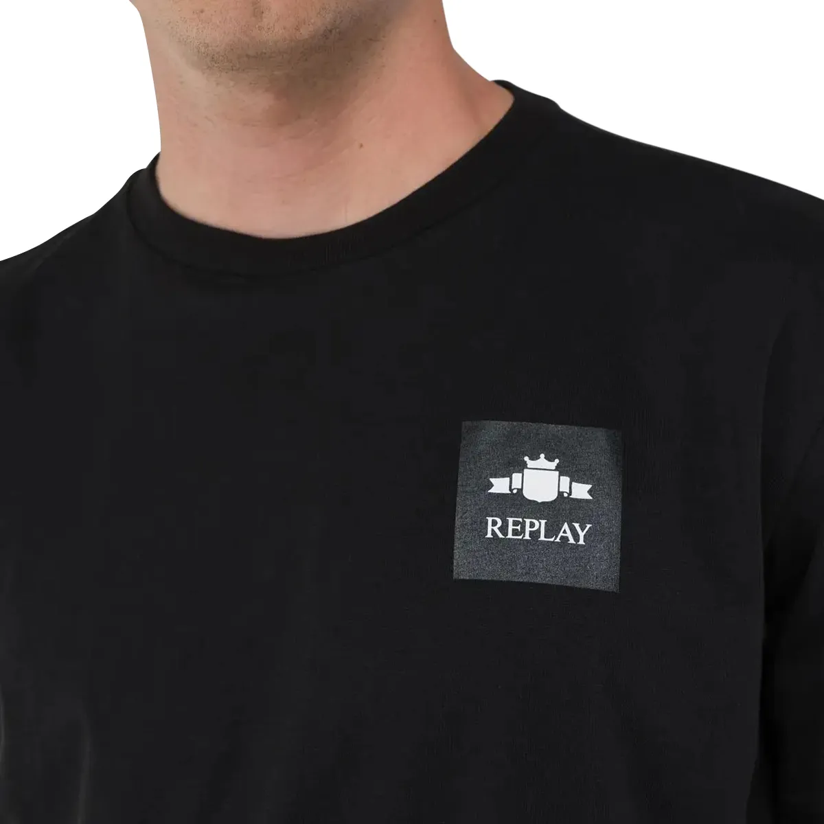 Replay Graphic Print T-Shirt Black