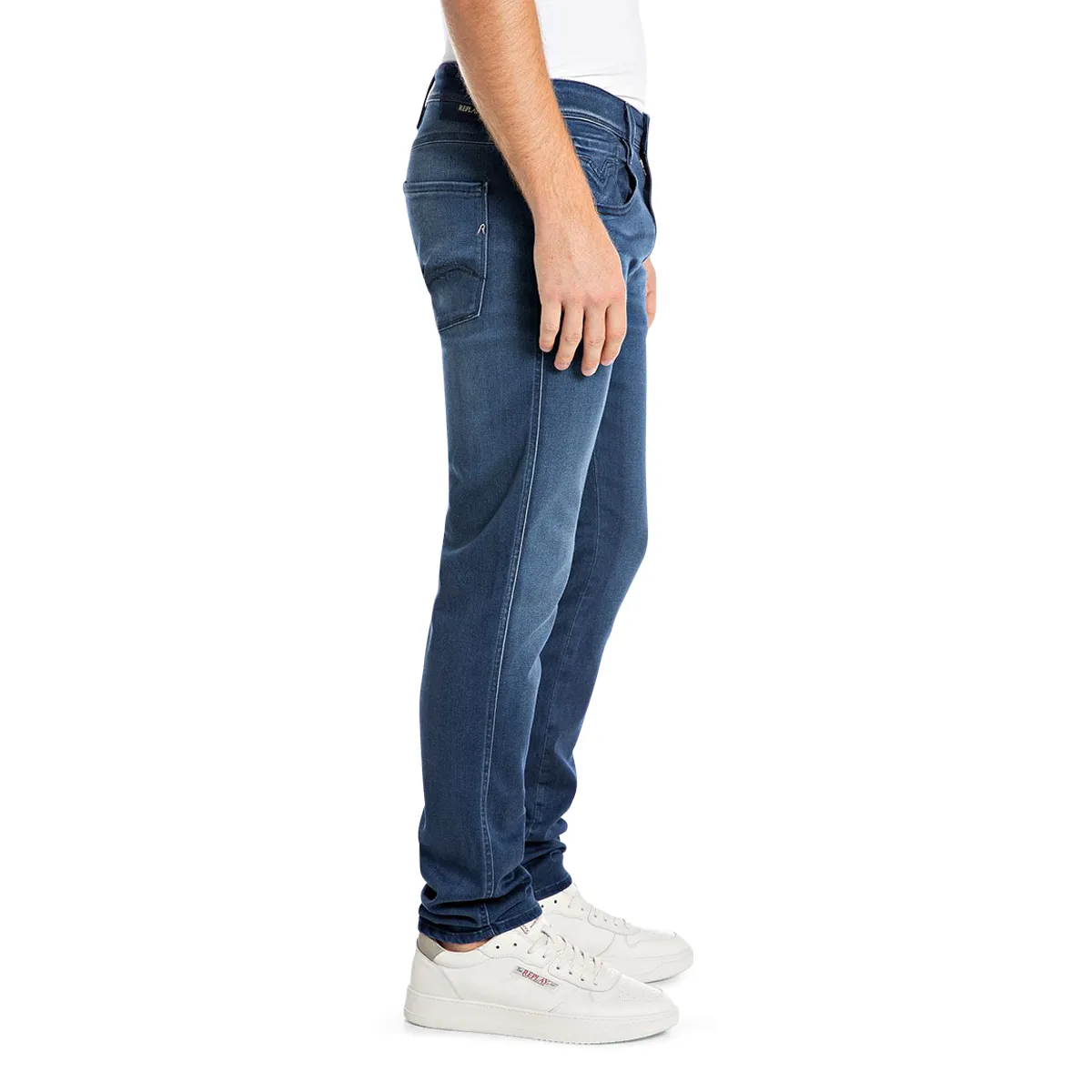 Replay Anbass Slim Jeans In Dark Blue