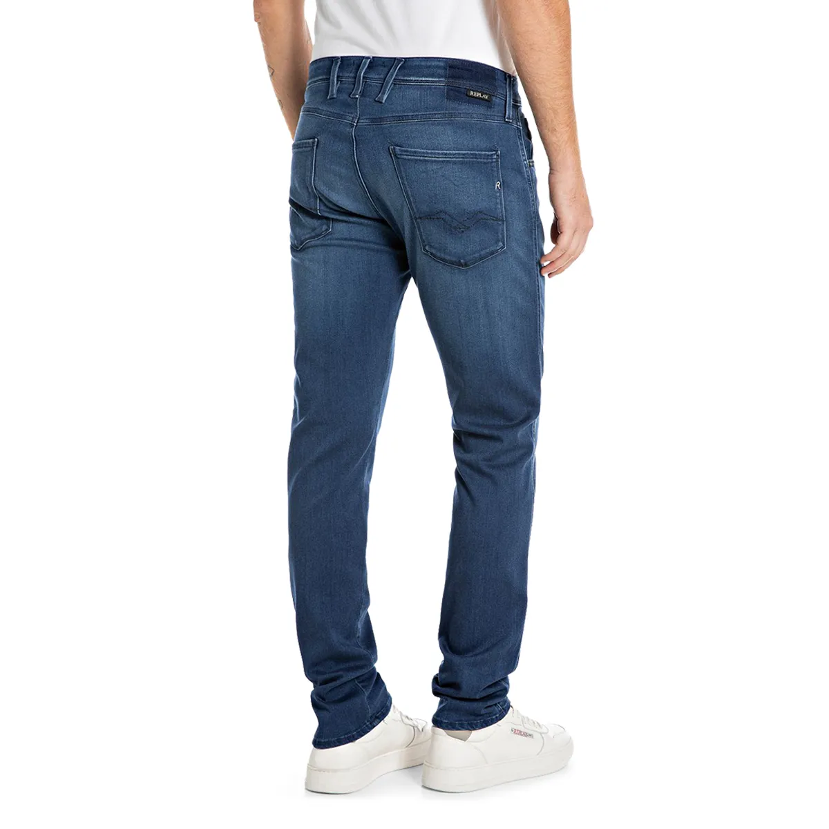Replay Anbass Slim Jeans In Dark Blue