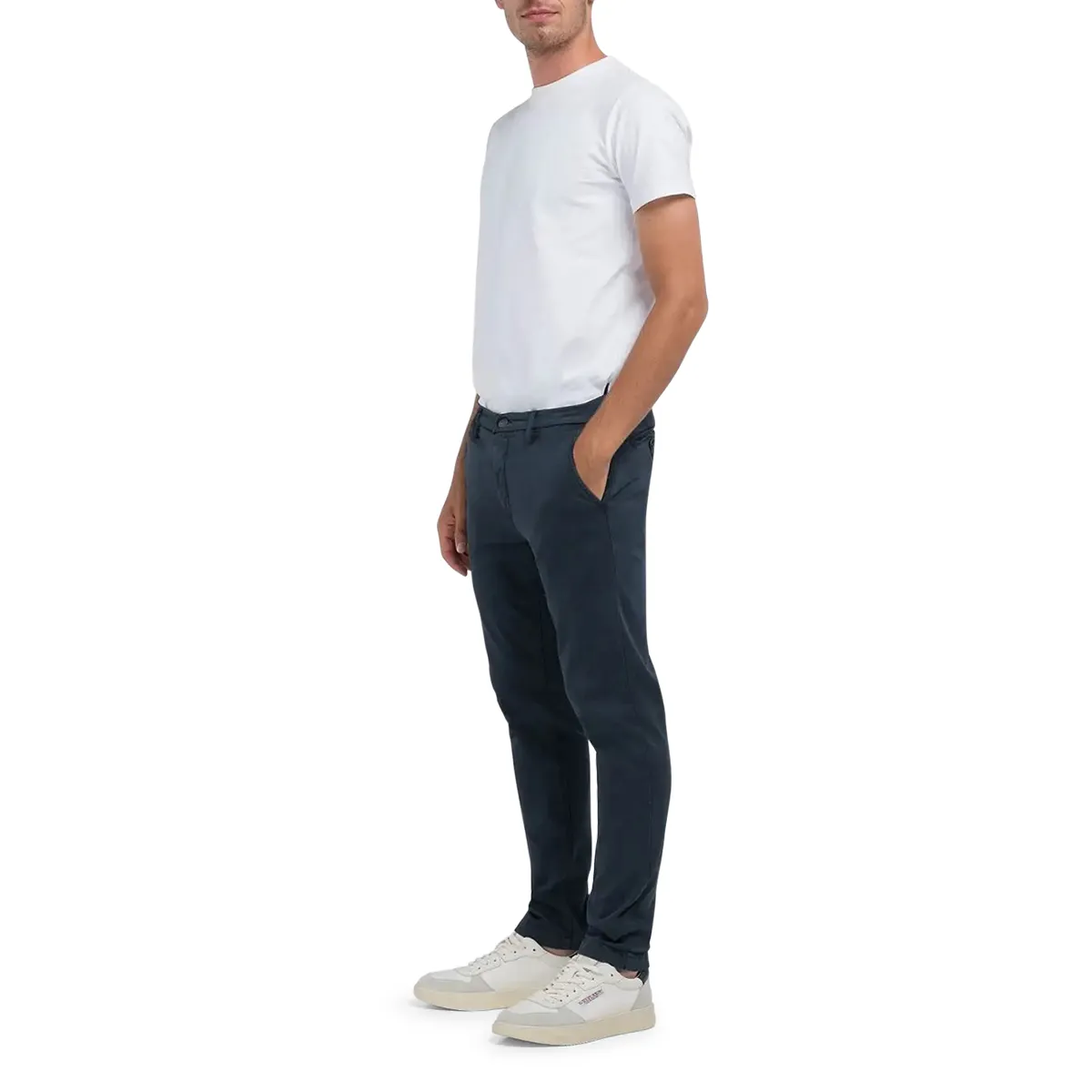 Replay Zeumar Slim Hyperflex Chino Petrol Blue