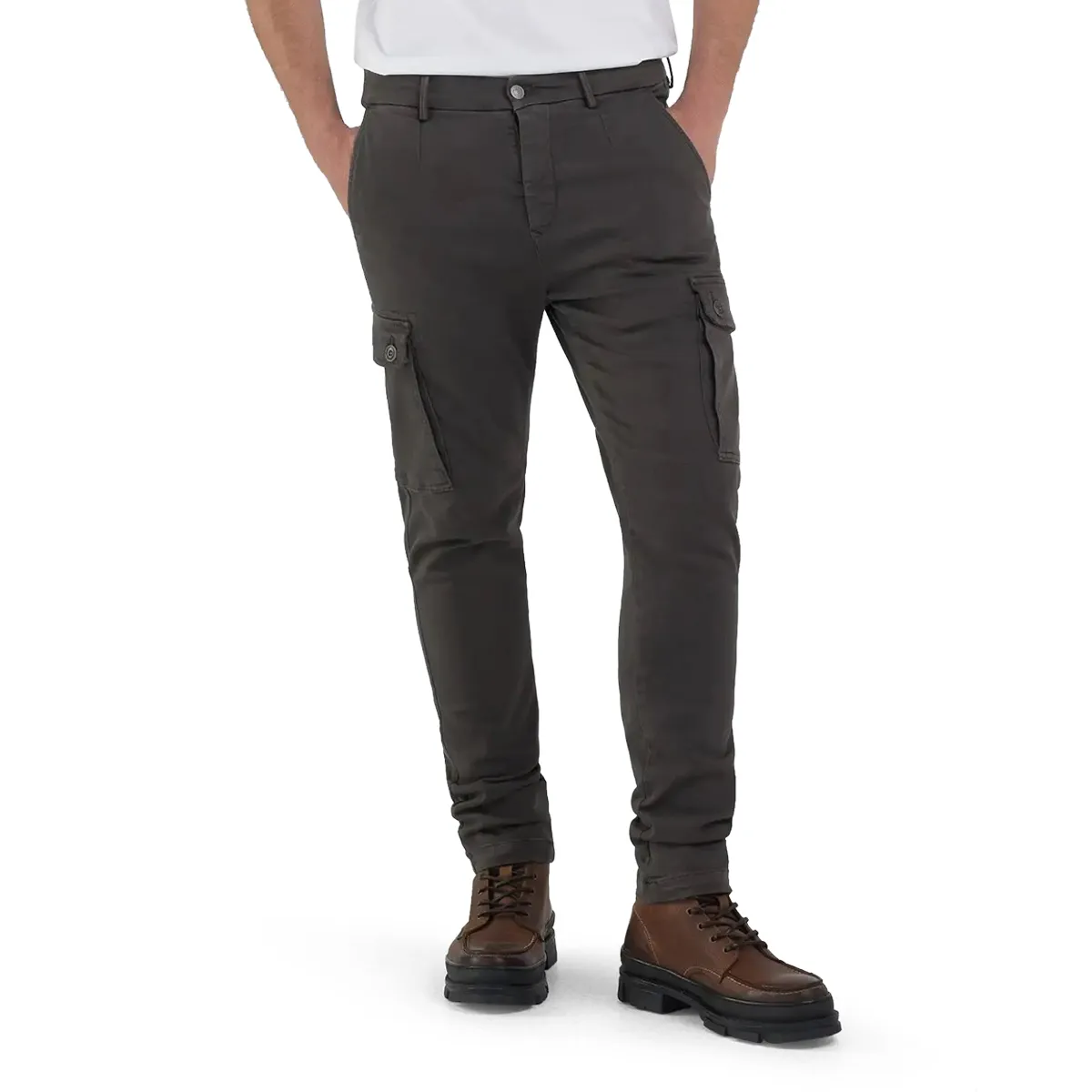 Replay Jaan Cargo Trousers Wood Grey