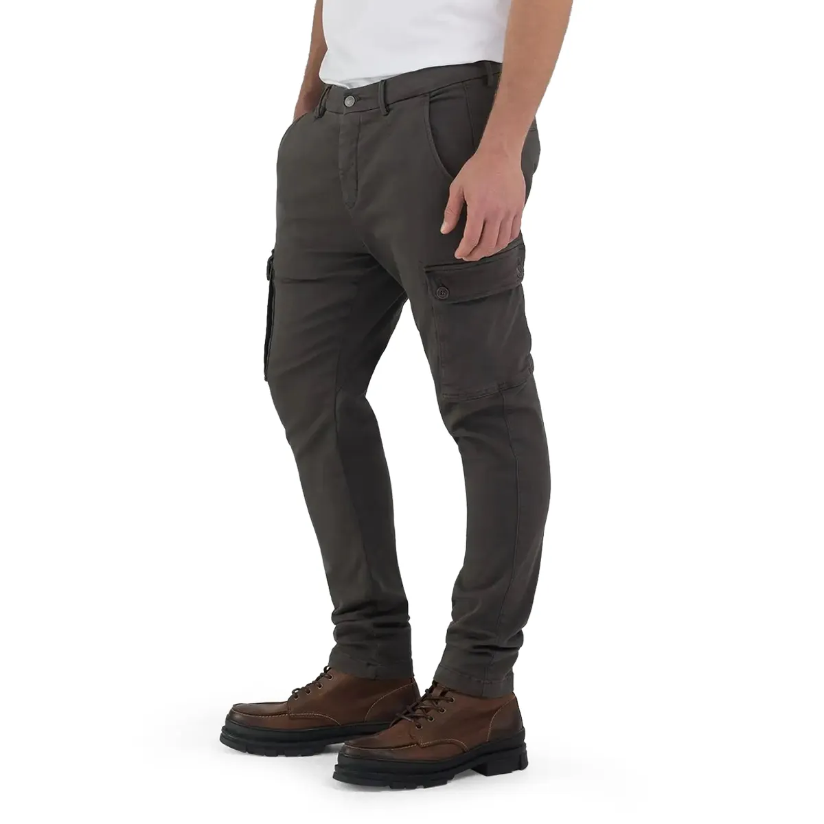 Replay Jaan Cargo Trousers Wood Grey