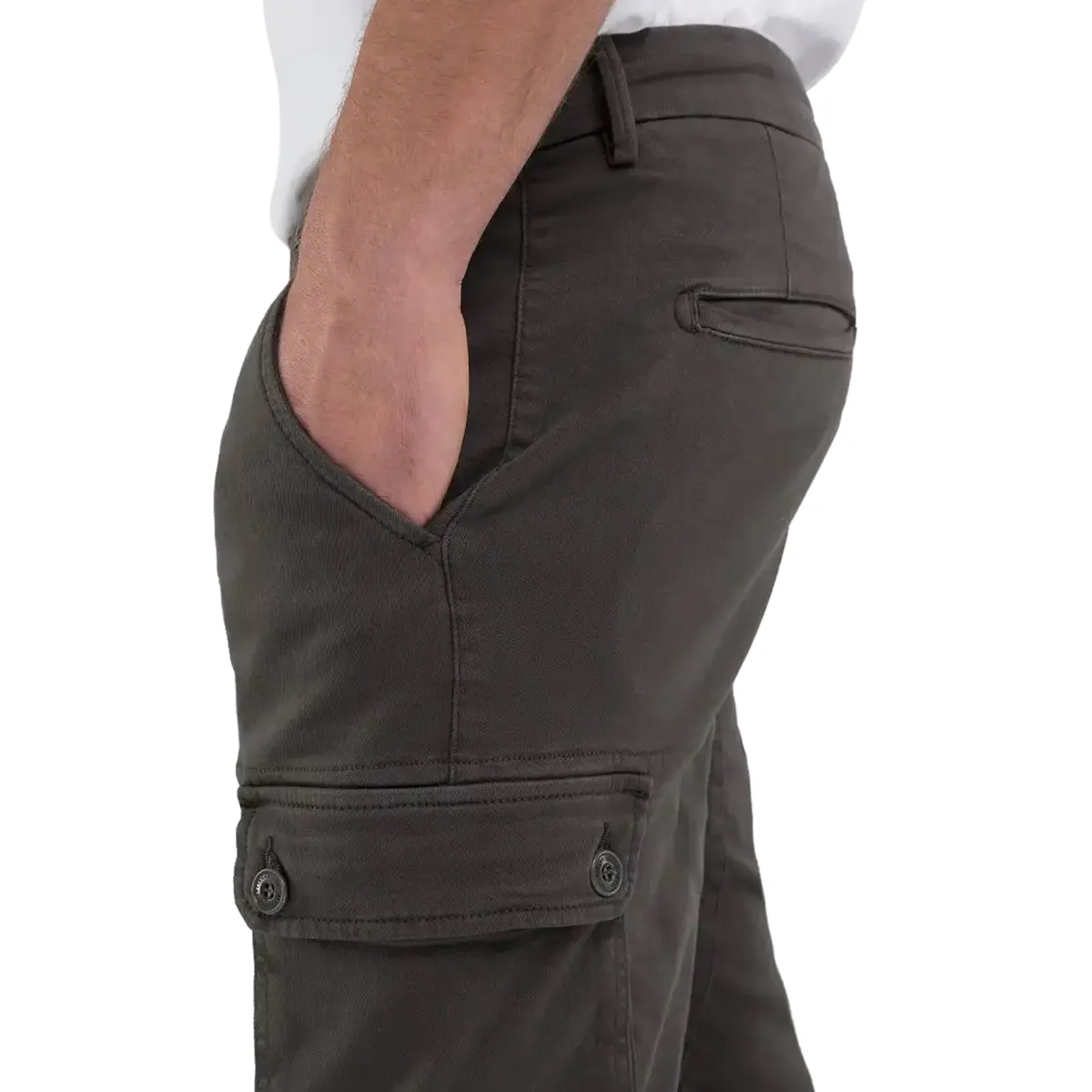 Replay Jaan Cargo Trousers Wood Grey
