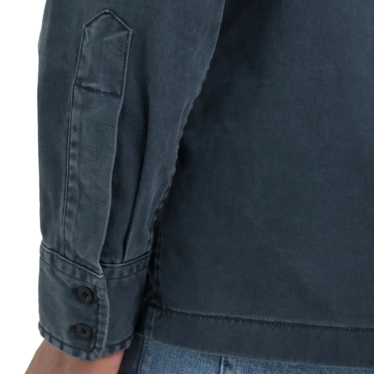 Replay Cotton Pocket Shirt Ocean Blue