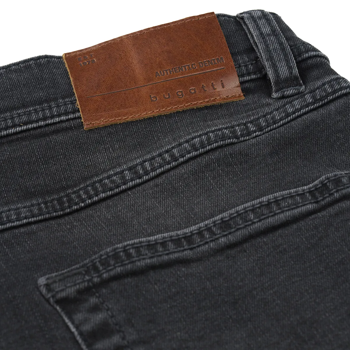 Bugatti Reg Authentic Denim Jean Charcoal